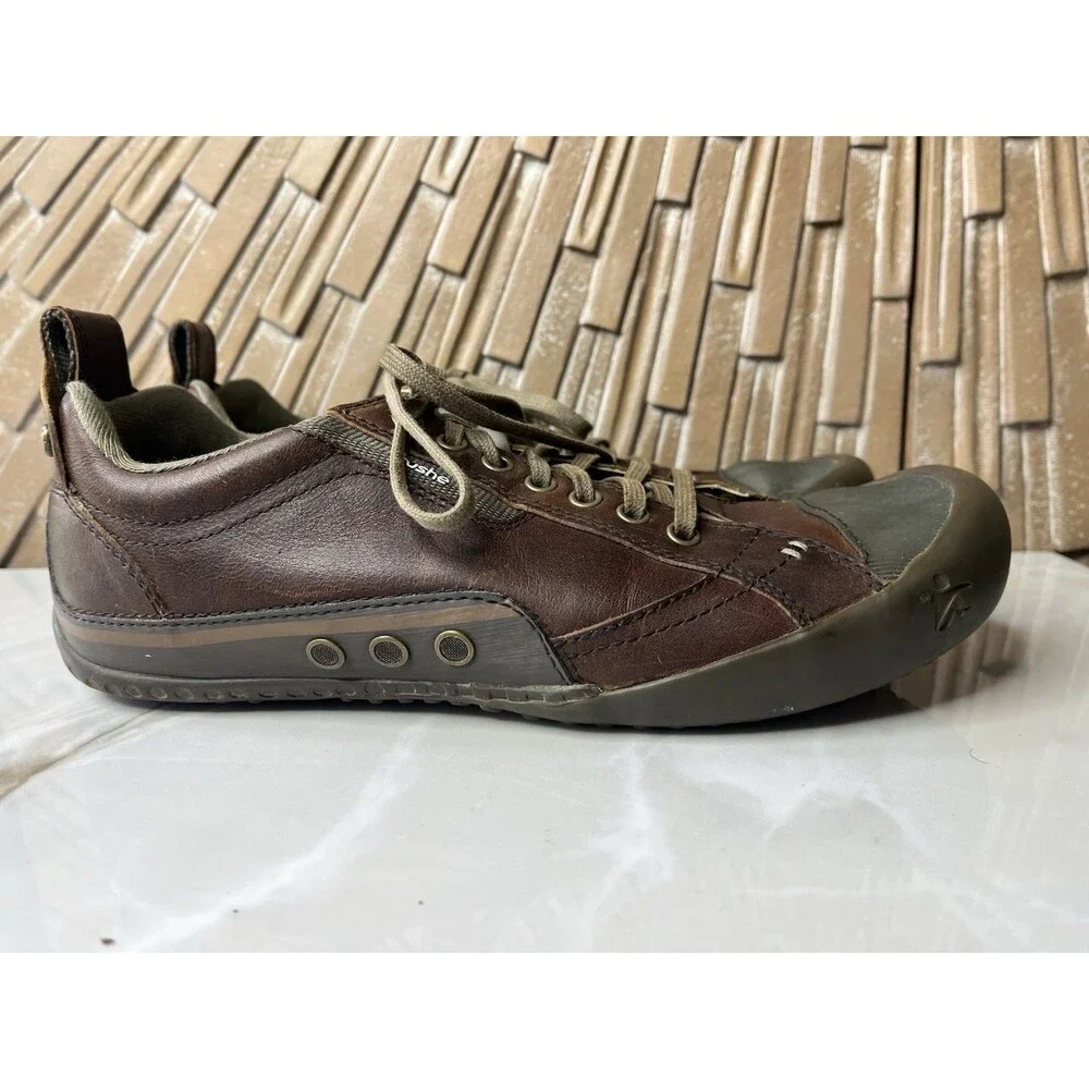 Cushe Voyager Men 11 Shoes Oxford Sneakers Brown Leather Lace Up